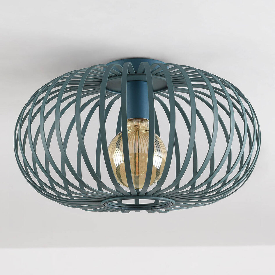 1-lichts plafondlamp Fiore - zeeblauw