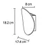 Applique design blanche pour salle de bain