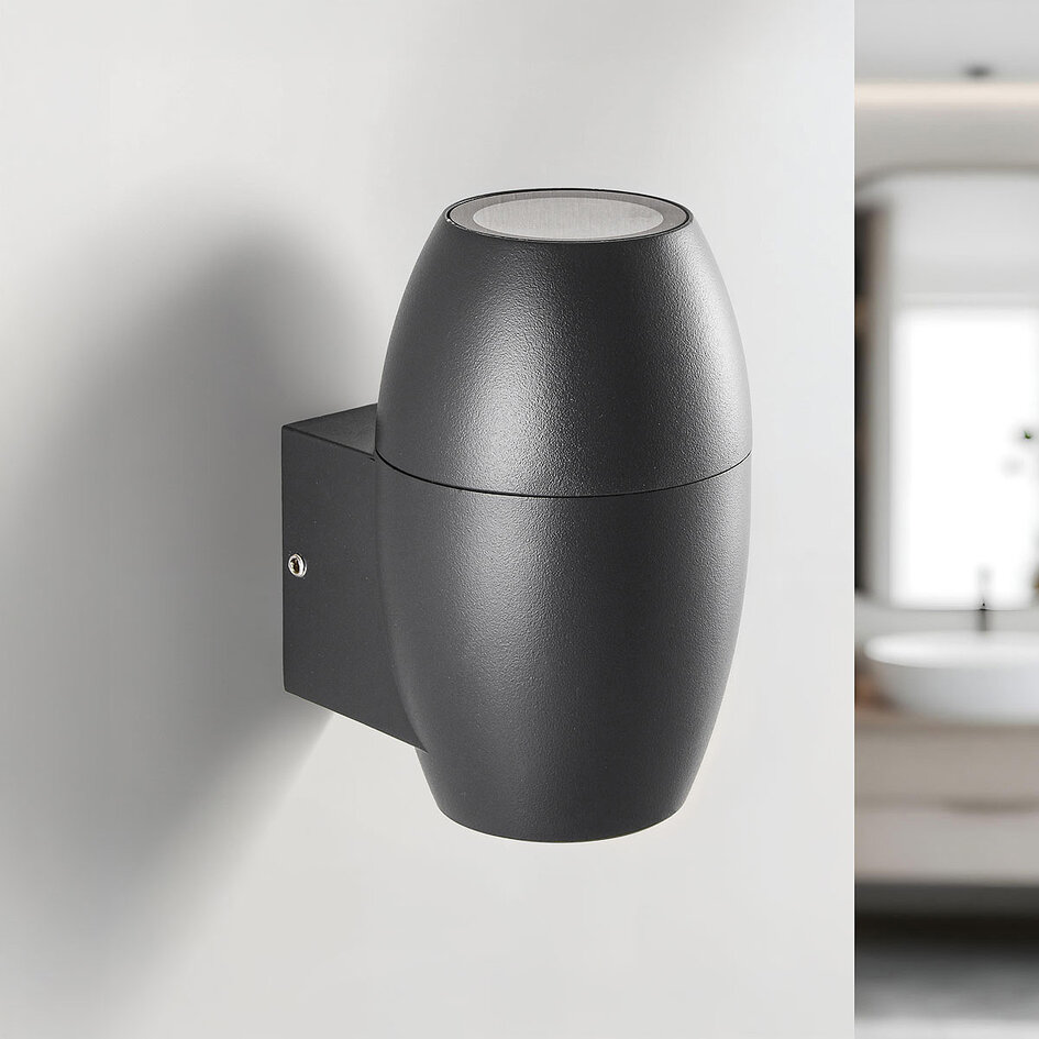 Ovale wandlamp voor badkamer, 1-lichts