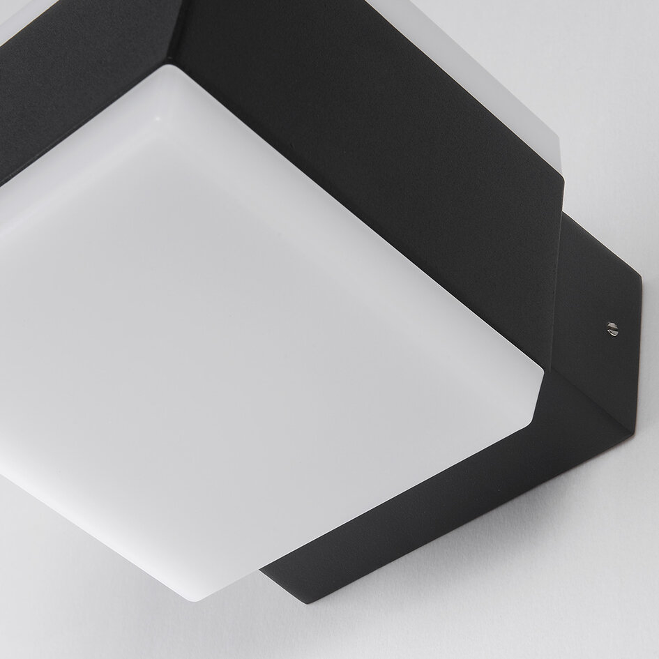 Moderne up down badkamer wandlamp Mikki - zwart