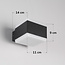Moderne up down badkamer wandlamp Mikki - zwart
