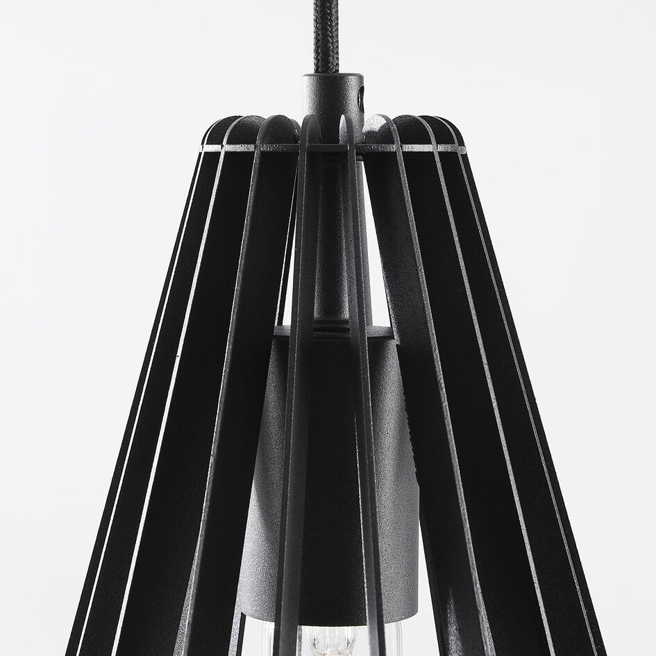 1-lichts hanglamp Gabbia - zwart