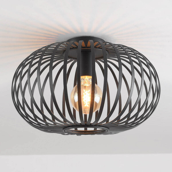 Plafondlamp Fiore - opengewerkte kap, grijs