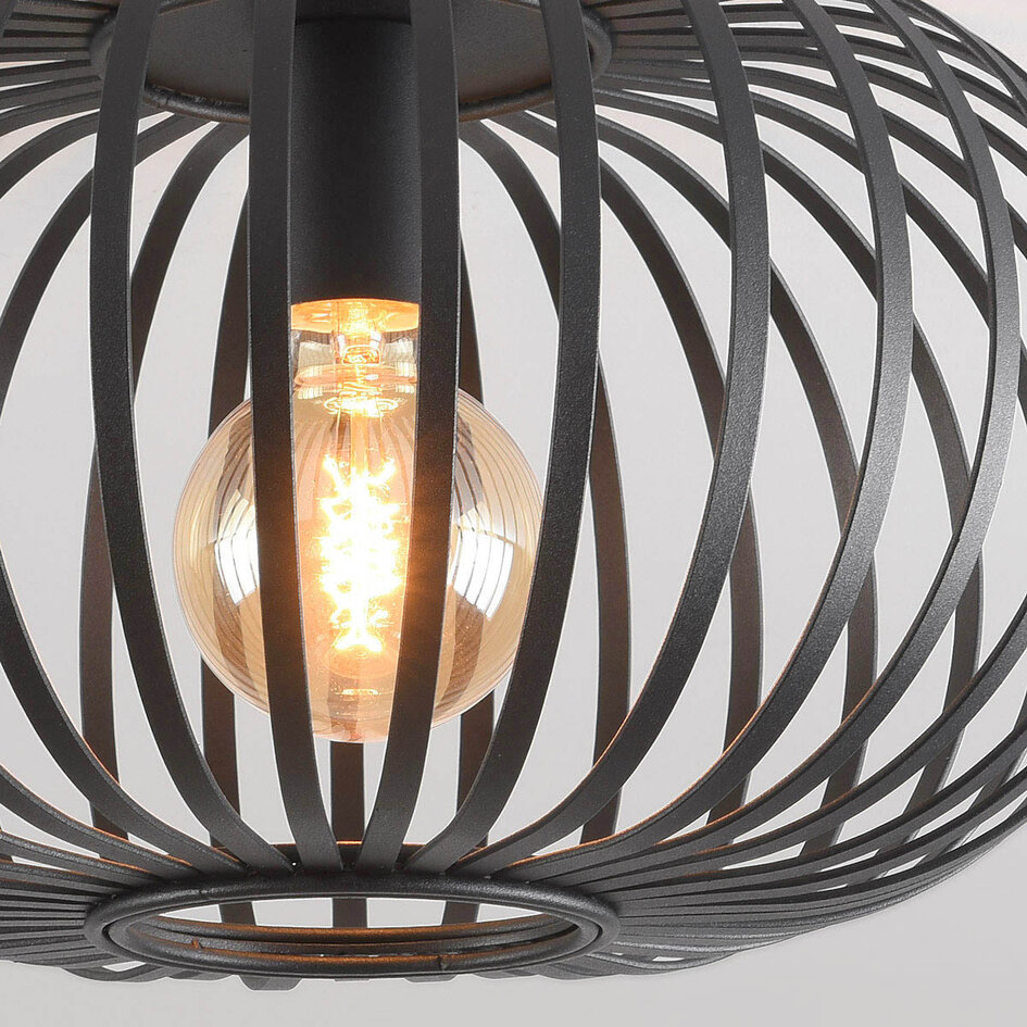 Plafondlamp Fiore - opengewerkte kap, grijs