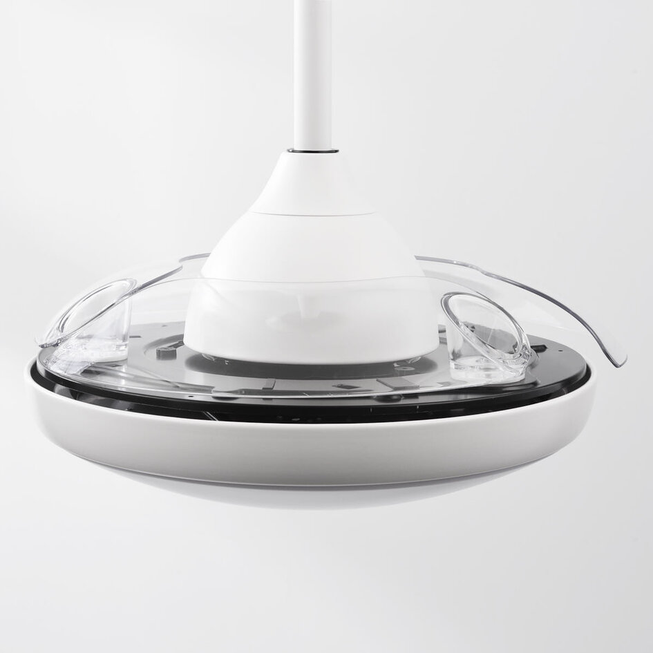 Ventilateur de plafond blanc avec LED et télécommande - Haizea