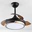 Plafondventilator Vento zwart met bruin incl. LED en afstandsbediening