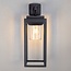 1-lichts wandlamp voor badkamer Cristiano - antraciet met transparante kap