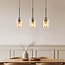 3-lichts hanglamp Tovano - amber glas
