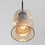 3-lichts hanglamp Tovano - amber glas