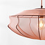 Lampe suspendue minimaliste Feronia avec abat-jour en tissu brun