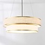 Lampe suspendue Koysi tissu avec finition dorée