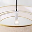 Lampe suspendue Koysi tissu avec finition dorée
