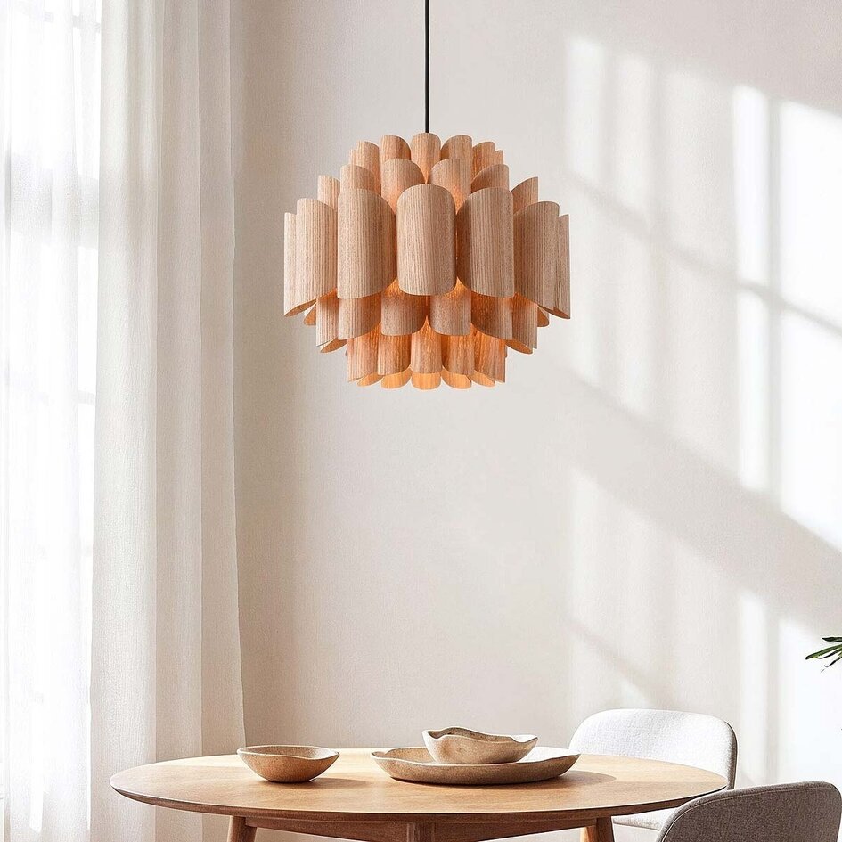 Lampe suspendue moderne Xylo en aspect bois