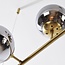 Design hanglamp Hepta met smoke glazen bollen