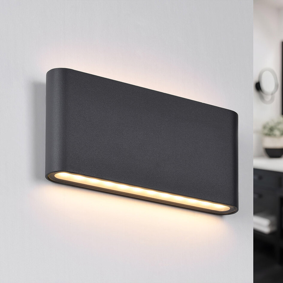Design badkamer wandlamp Tommy - antraciet