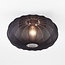 Plafonnier Celara avec abat-jour en tissu - noir 50 cm