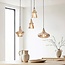 Suspension rétro Maracas avec verre ambré - 4 lumières