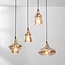 Suspension rétro Maracas avec verre ambré - 4 lumières