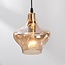 Suspension rétro Maracas avec verre ambré - 4 lumières