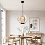 Suspension Japandi Chairo - lin naturel et bois noir
