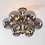 Plafonnier Decora avec boules en verre fumé - 12 lumières