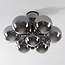 12-lichts plafondlamp Decora - rookglas