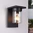 Moderne buitenlamp Aniello met schemersensor