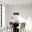 Natuurlijke hanglamp Osaka van bruin touw met wit armatuur