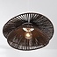 Natuurlijke hanglamp Osaka van bruin touw met wit armatuur
