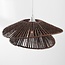 Lampe suspendue naturelle Osaka en corde brune avec fixation blanche