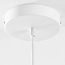Lampe suspendue naturelle Osaka en corde brune avec fixation blanche
