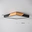 3-staps dimbare plafondlamp Meta - zwart met houten details