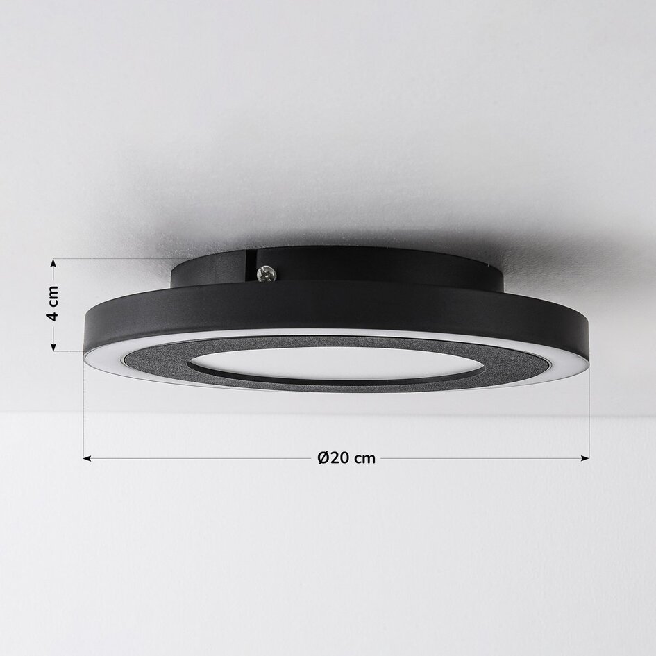 Ronde plafondlamp Macy met twee lichtpunten, 3-staps dimbaar