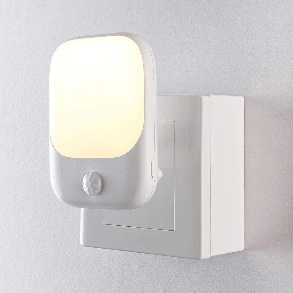 Lampe à prise avec détecteur de mouvement - blanc