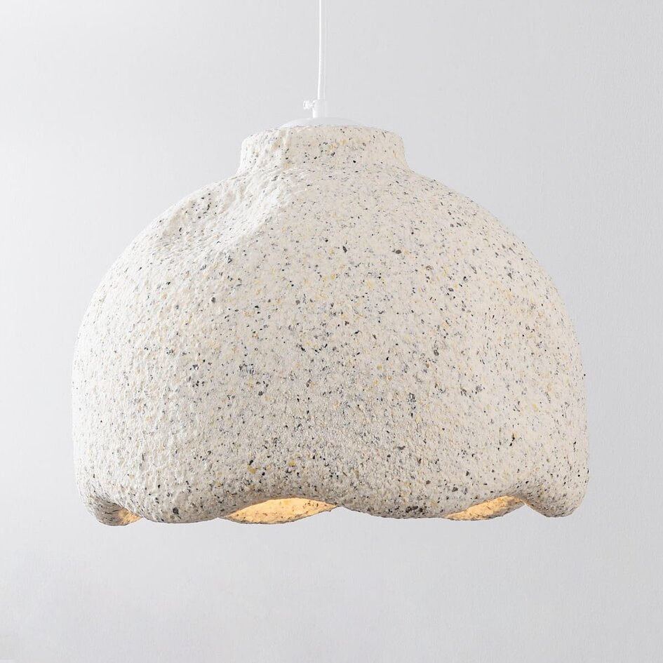 Lampe suspendue Wabi Sabi Iro avec effet pierre Ø35 cm - terrazzo beige