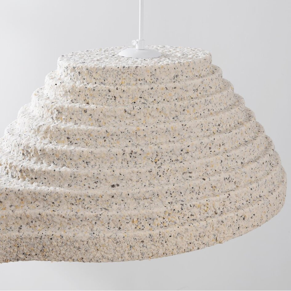 Lampe suspendue Wabi Sabi Jumo avec 2 points lumineux - terrazzo beige