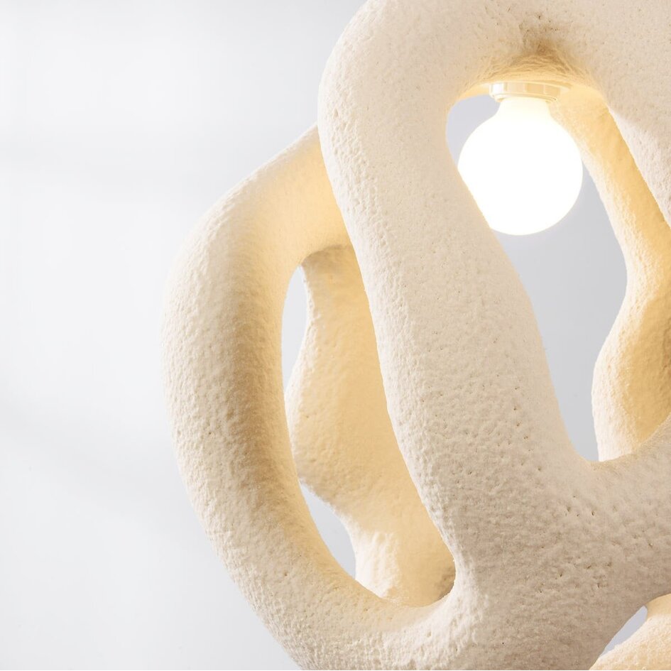 Eigentijdse Wabi Sabi hanglamp Kaji 43 x 50 cm - zandbeige