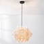 Lampe suspendue Japandi Ruskea - noir avec lin naturel