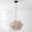 Lampe suspendue Japandi Ruskea - noir avec lin naturel