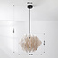 Lampe suspendue Japandi Ruskea - noir avec lin naturel