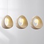 Eigentijdse Wabi Sabi hanglamp Akao met 3 lichtpunten incl. lichtbronnen - zandbeige