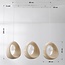 Eigentijdse Wabi Sabi hanglamp Akao met 3 lichtpunten incl. lichtbronnen - zandbeige