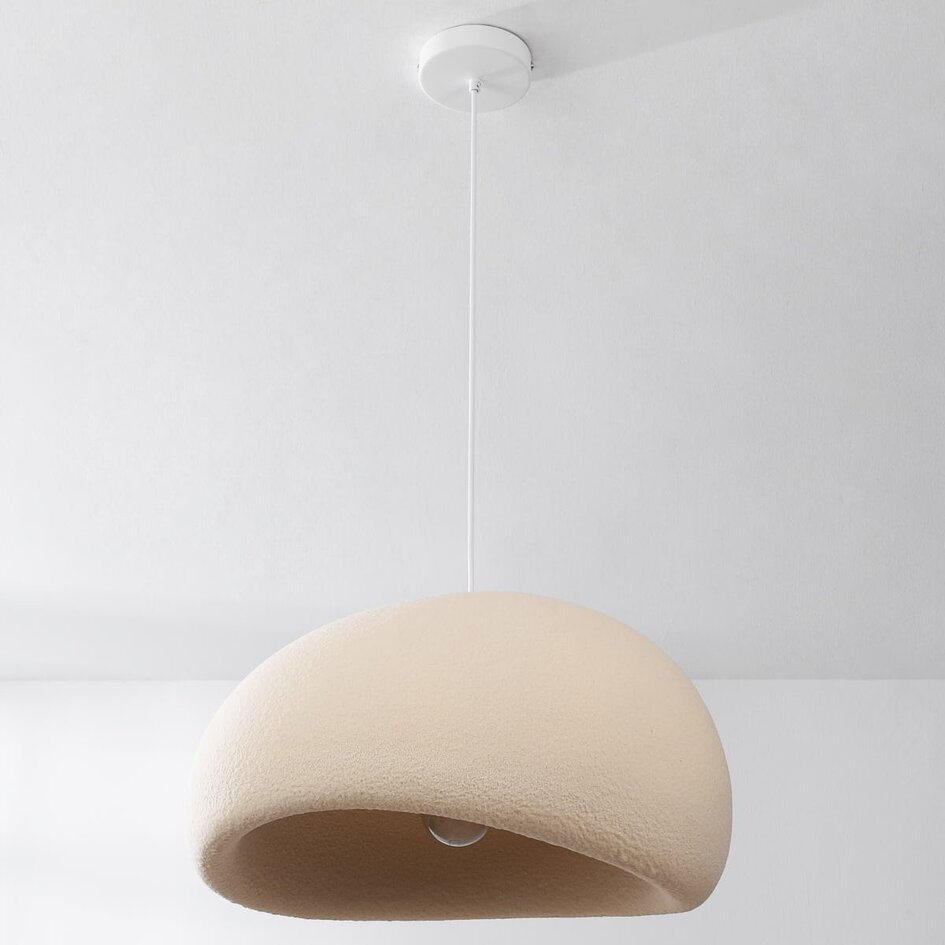 Lampe suspendue Wabi Sabi Urban Stone avec motif en pierre - 50 x 34 cm