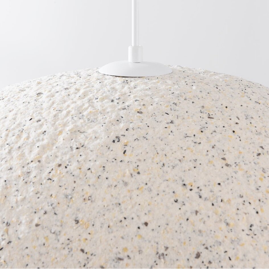Wabi Sabi hanglamp Urban Stone met terrazzo beige steenmotief - 50 x 34 cm