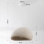 Wabi Sabi hanglamp Urban Stone met terrazzo beige steenmotief - 50 x 34 cm