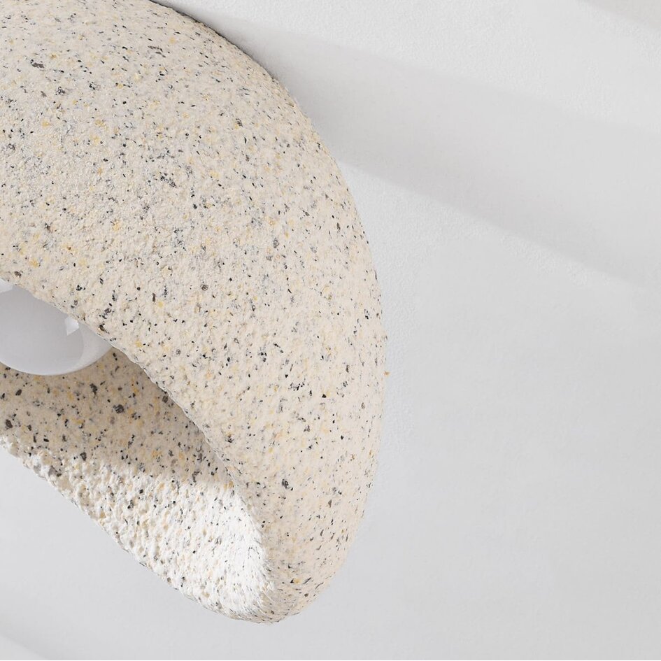 Wabi Sabi plafondlamp Concrete Aura 40 x 28 in terrazzo beige