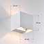 Lampe de salle de bain moderne Oliver avec volets réglables - blanc