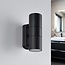 Badkamer wandlamp Olivia, 2-lichts - zwart en rond