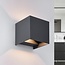 Moderne badkamerlamp Oliver met verstelbare kleppen - antraciet