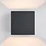 Lampe de salle de bain moderne Oliver avec clapets réglables - anthracite